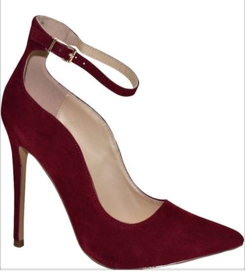 Soul Candy Wine Canola Ankle Strap Stiletto Pump
