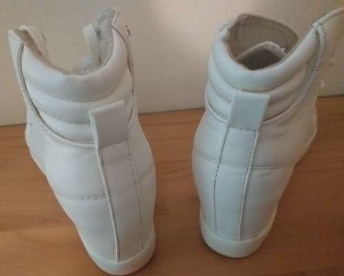 Miss Black Wedge High Ankle Sneakers ( Excellent condition)