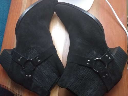 H&M  Ladies Biker Ankle Boots (Genuine Leather Suede)