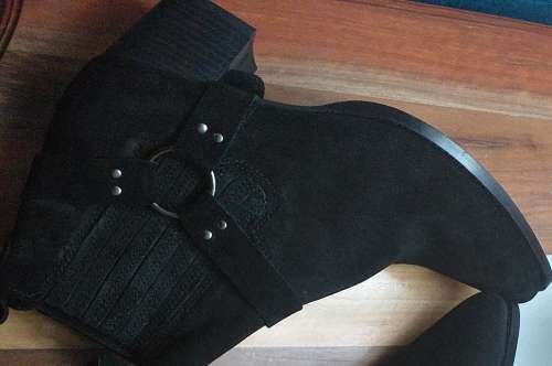 H&M  Ladies Biker Ankle Boots (Genuine Leather Suede)