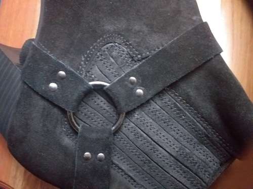 H&M  Ladies Biker Ankle Boots (Genuine Leather Suede)