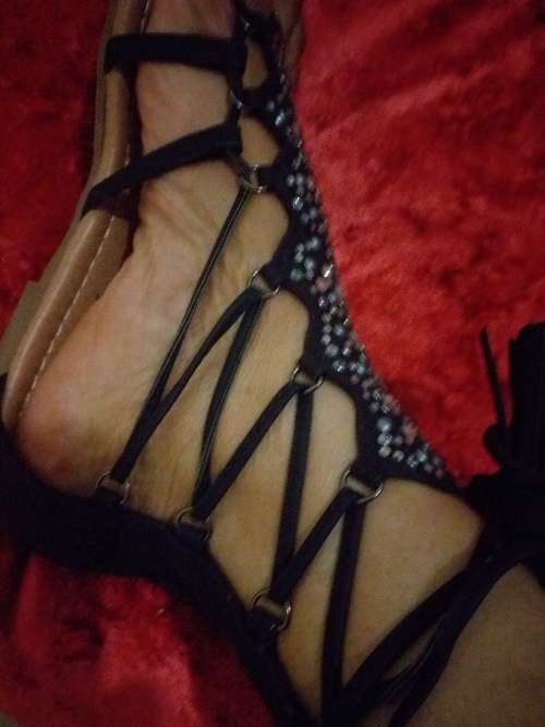 Sole Candy Black Aries Gladiator Sandals Thong