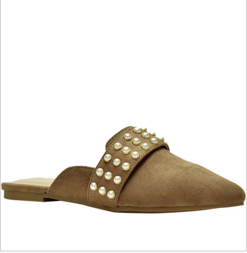 Shoe Republica Jory Pearl Toe Flat Sandals