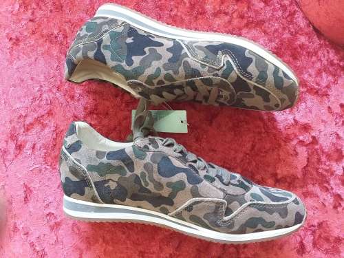 Military Genuine Leather Designer Label Sneakers