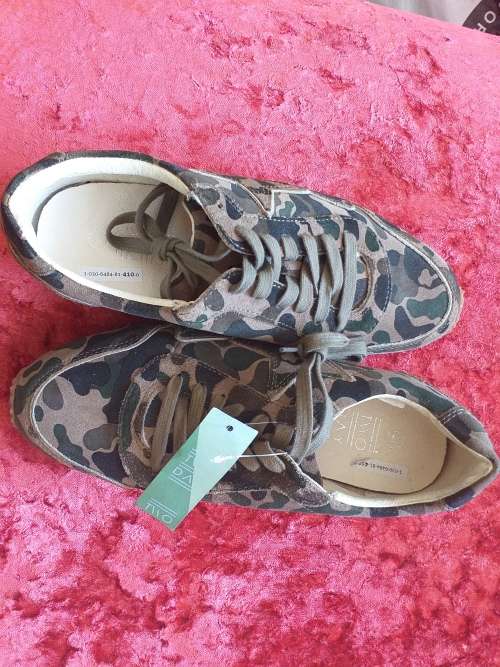 Military Genuine Leather Designer Label Sneakers