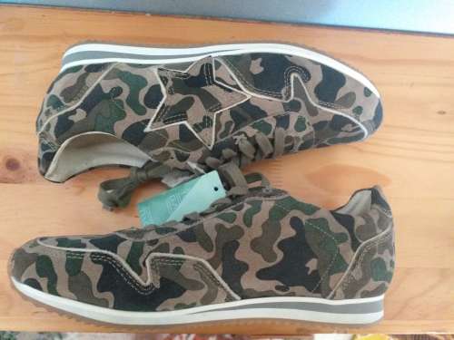 Military Genuine Leather Designer Label Sneakers