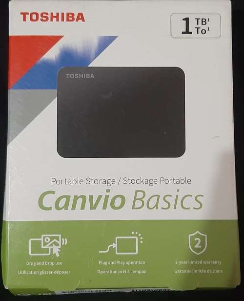 Toshiba 1 TB external HDD