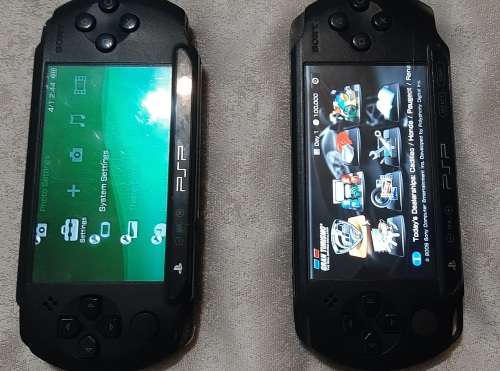 PSP Street x 2 has lots of sctatches but works 100%. ( One Charger)