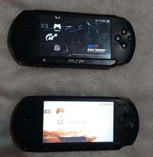 PSP Street x 2 has lots of sctatches but works 100%. ( One Charger)