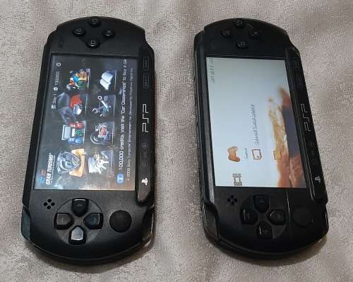 PSP Street x 2 has lots of sctatches but works 100%. ( One Charger)