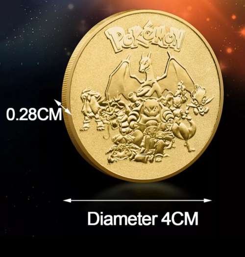 Novelty Pokemon Gold plated coins ( Please enquire about different pokemon)