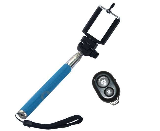3 in 1 Selfie Stick Wireless Bluetooth Remote Shutter + Clip + Stand Mount Holder Extendable Monopod