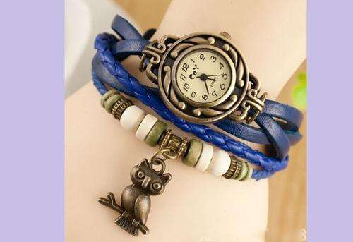 Blue Womens bracelet quartz watch
