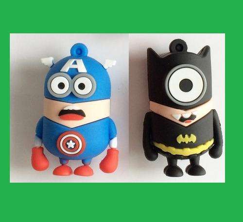 Minion Captain America or Batman or Spiderman usb 2.0 flash memory USB Flash Drive 8GB