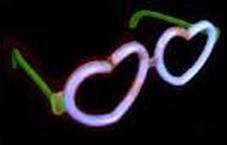 Glow In The Dark Glasses (Heart Shaped)