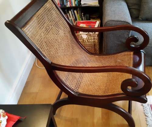 Coricraft rattan and wood chair
