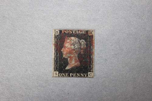 GB QV 1d Black SG 2 fine used - 4 margins *Superb stamp*  Cat R3500+