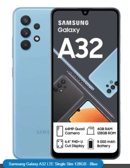 Samsung Galaxy A32 LTE Single Sim 128GB - Blue