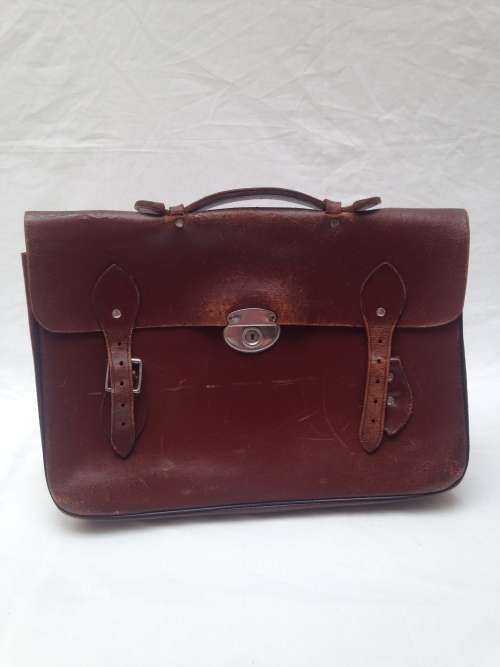 Vintage genuine leather briefcase