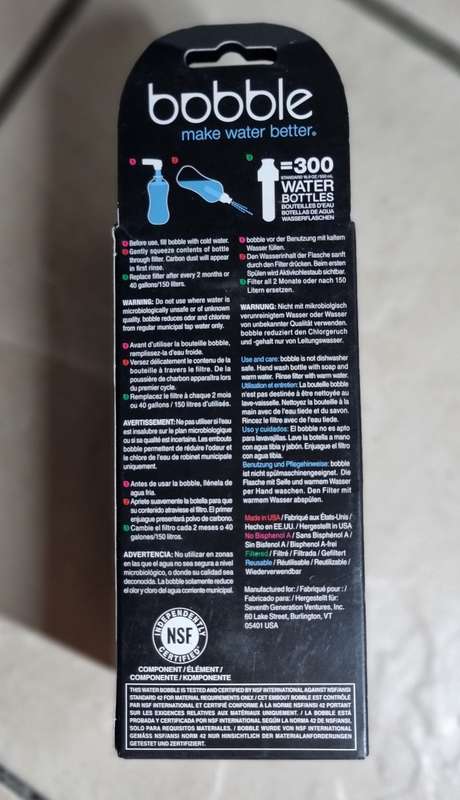 The Bobble Classic is a water bottle that is stylish, patented and filters water as you drink it