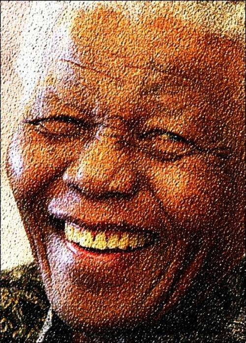 LAUGHING MADIBA - BEAUTIFUL PRINT OF TEXTURED ORIGINAL ARTWORK