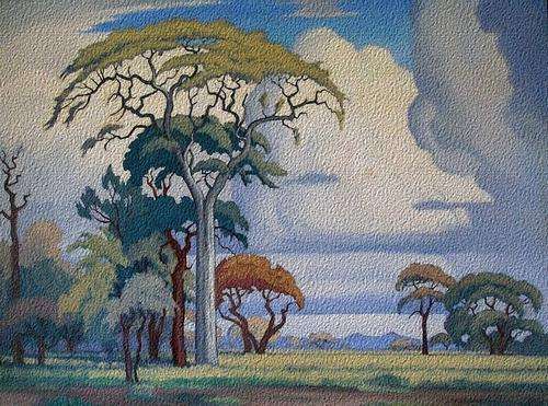 TREES AND SKY - BEAUTIFUL PRINT OF ORIGINAL ARTWORK