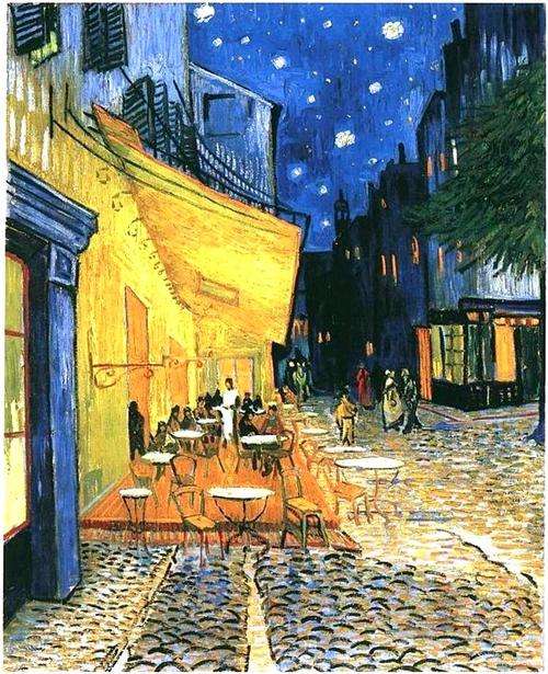 CAFE TERRACE - VAN GOGH - STUNNING CANVAS PRINT OF NIGHT SCENE