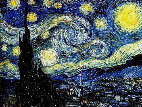 *STARRY NIGHT* BEAUTIFUL  CANVAS PRINT or BOARD PRINT OF  ORIGINAL   ra