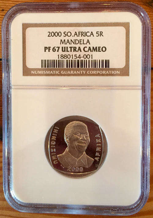 2000 R5 Mandela Coin PF67