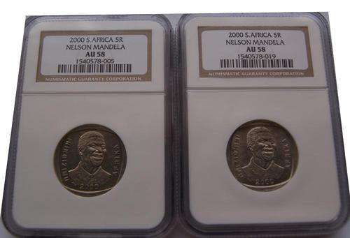 MANDELA R5 NGC AU58 X 2!!!!!