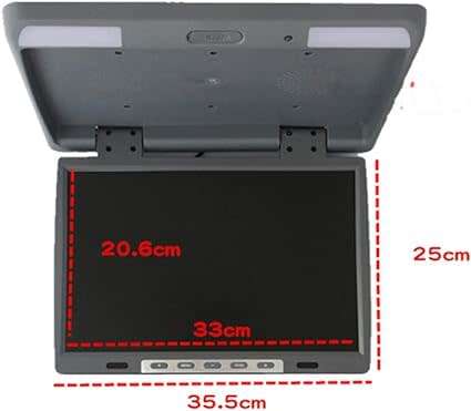 15.4 Inch Car Roof Mounted Monitor Auto Ceiling Screen HD Video Vehicle Flip Down