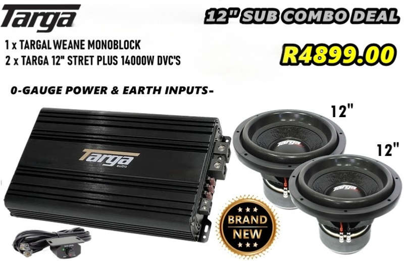 31 000W Dual 12 Inch Targa Street Plus Car Sound Combo