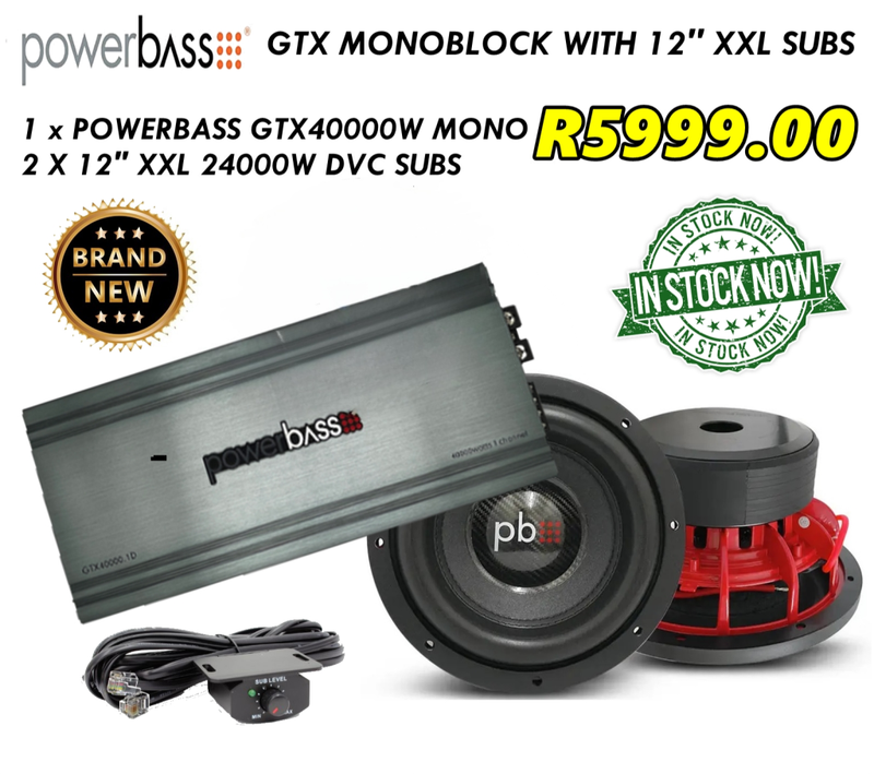 Dual 12` PowerBass XXL Car Sound Combo