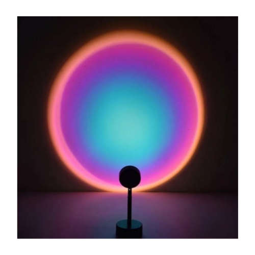 USB Rainbow Projector Led Night Light Projection Glow Photo Desk Lamp Bedroom Wall Background