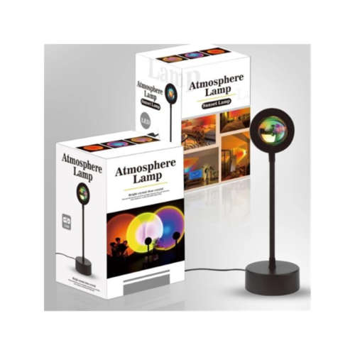 USB Rainbow Projector Led Night Light Projection Glow Photo Desk Lamp Bedroom Wall Background