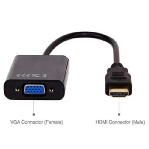 1080P HDMI to VGA with AUX Cable Male to Female Video Converter Adapter Cable for PC DVD