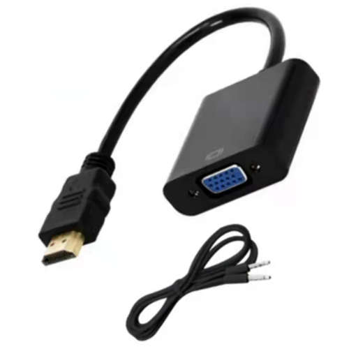 1080P HDMI to VGA with AUX Cable Male to Female Video Converter Adapter Cable for PC DVD
