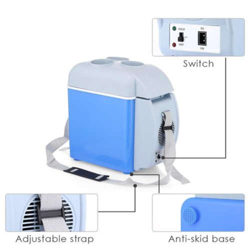 Portable Car Refrigerator 12V 7.5L Mini Fridge For Cooling & Warming in Travel