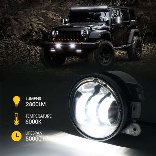 1pc Fog lights Jeep front bumper four corners with three beads driving off-road fog lights