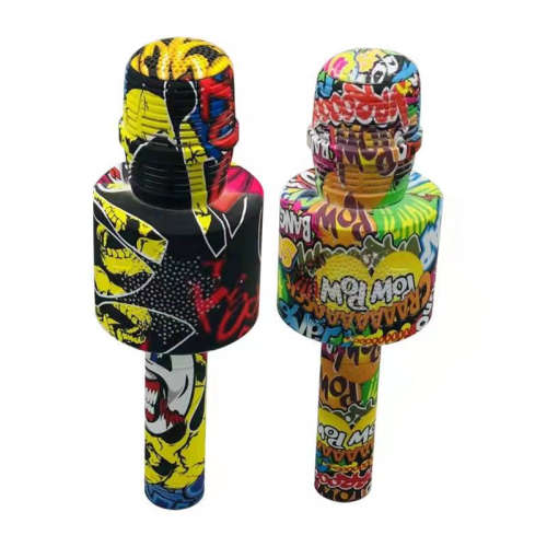 Wireless microphone handheld microphone KTV family singing graffiti animation speaker