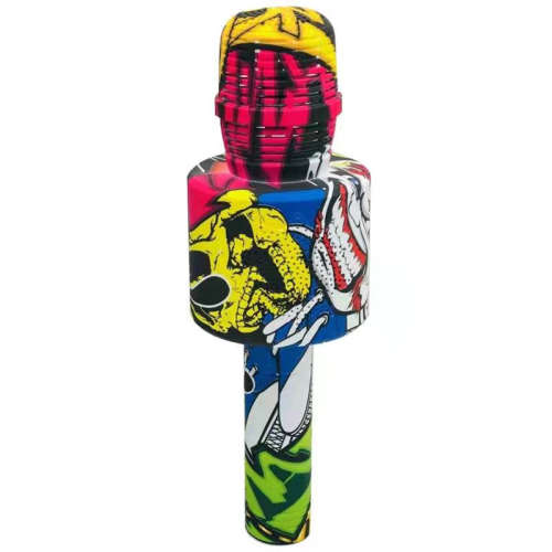 Wireless microphone handheld microphone KTV family singing graffiti animation speaker