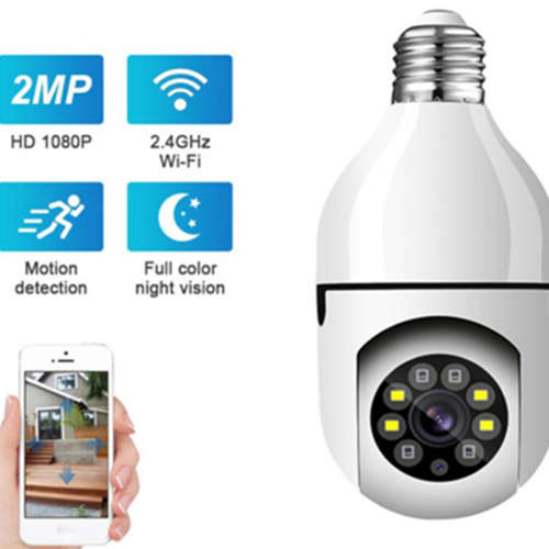 1080P E27 PTZ Camera IP Camera WiFi Camera Motion Auto Tracking Digital Zoom Two Way Talk Full Color