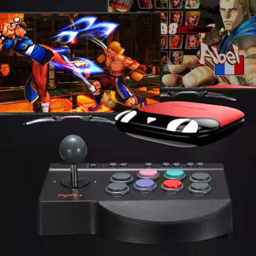 Arcade Fight Stick, USB Wired Fighting Joystick Game Controller for PS4 / PS3 / Switch / Xbox One /