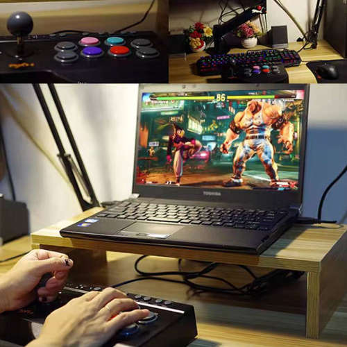 Arcade Fight Stick, USB Wired Fighting Joystick Game Controller for PS4 / PS3 / Switch / Xbox One /