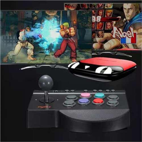 Arcade Fight Stick, USB Wired Fighting Joystick Game Controller for PS4 / PS3 / Switch / Xbox One /