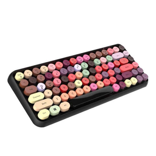 Wireless Bluetooth Keyboard Round Key Cap Gaming Keypad