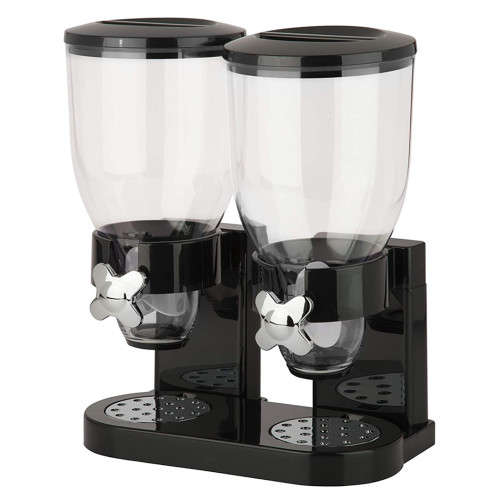 Dry Food Dispenser Dual Grain Sealed Storage Kitchen Dual Compartment Food Jar Dispenser