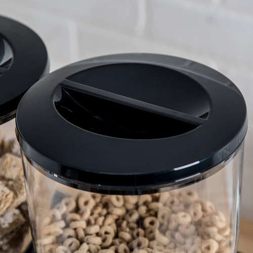 Dry Food Dispenser Dual Grain Sealed Storage Kitchen Dual Compartment Food Jar Dispenser