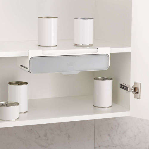 Condiment Bottle Rack Wall Mount Under Cabinet Condiment Rack Organizer Kitchen Grey
