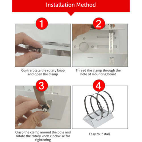CCTV Hoop Surveillance Camera Pole Mounting Bracket